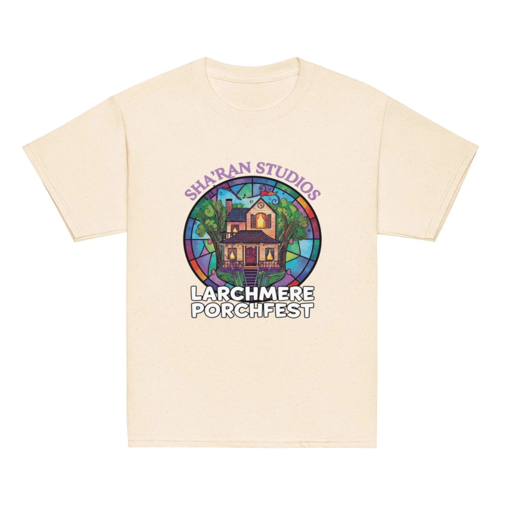 Kids Porchfest Treehouse tee-front-cream.jpg