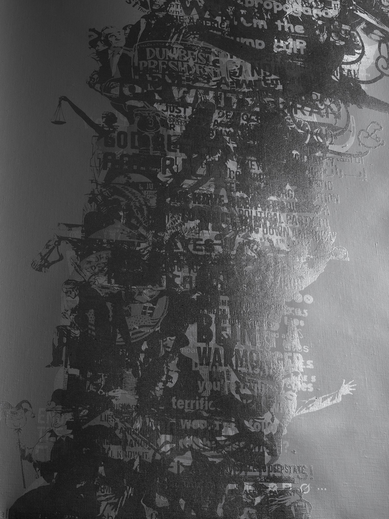 M 2.26 (detail), screenprint on canvas, 72 x 43in, 2026