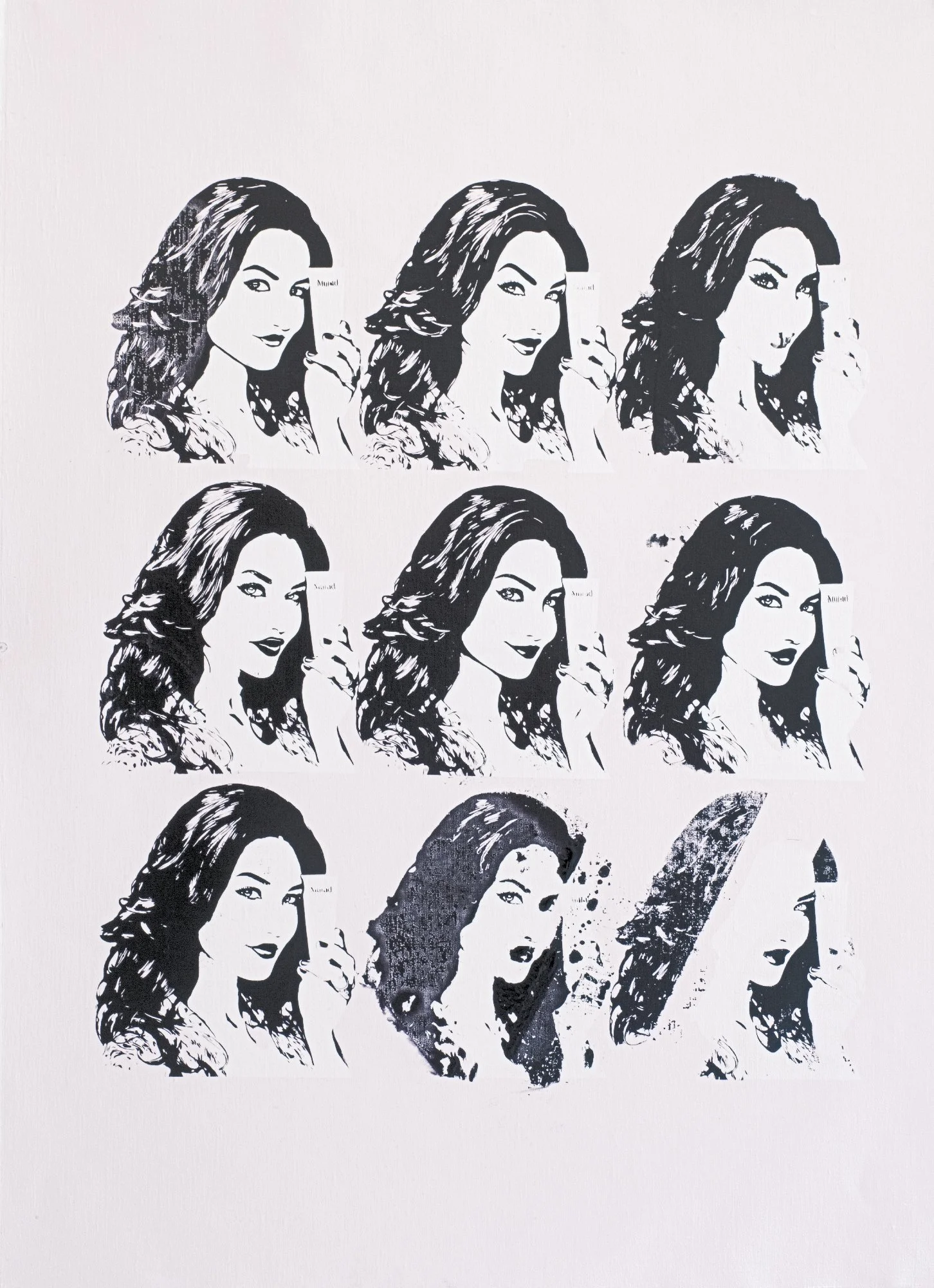 Self-Portrait II, screenprint on canvas, 30 x 42in, 2025