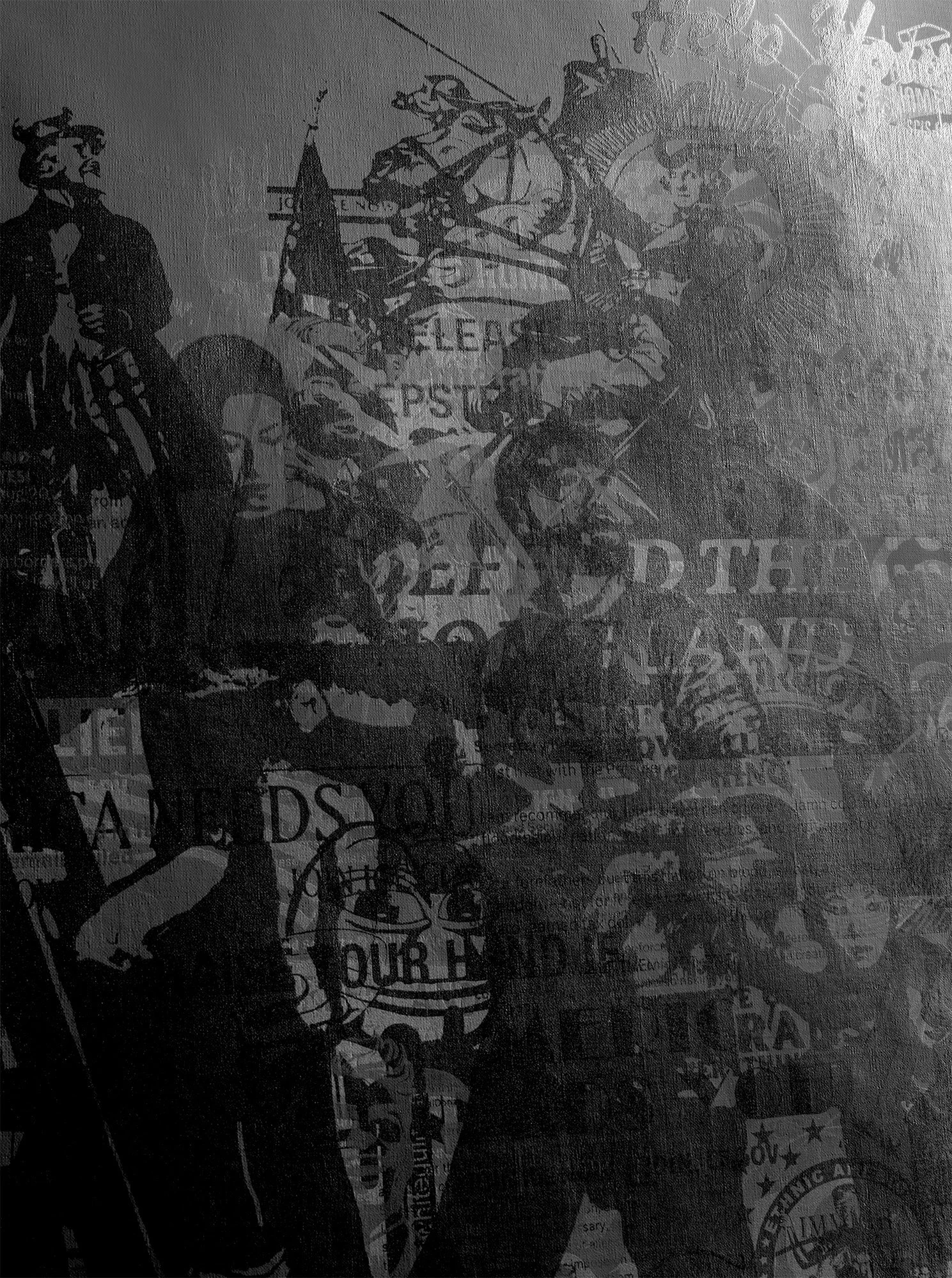 M 9.25 (detail), screenprint on canvas, 41 x 65in, 2026