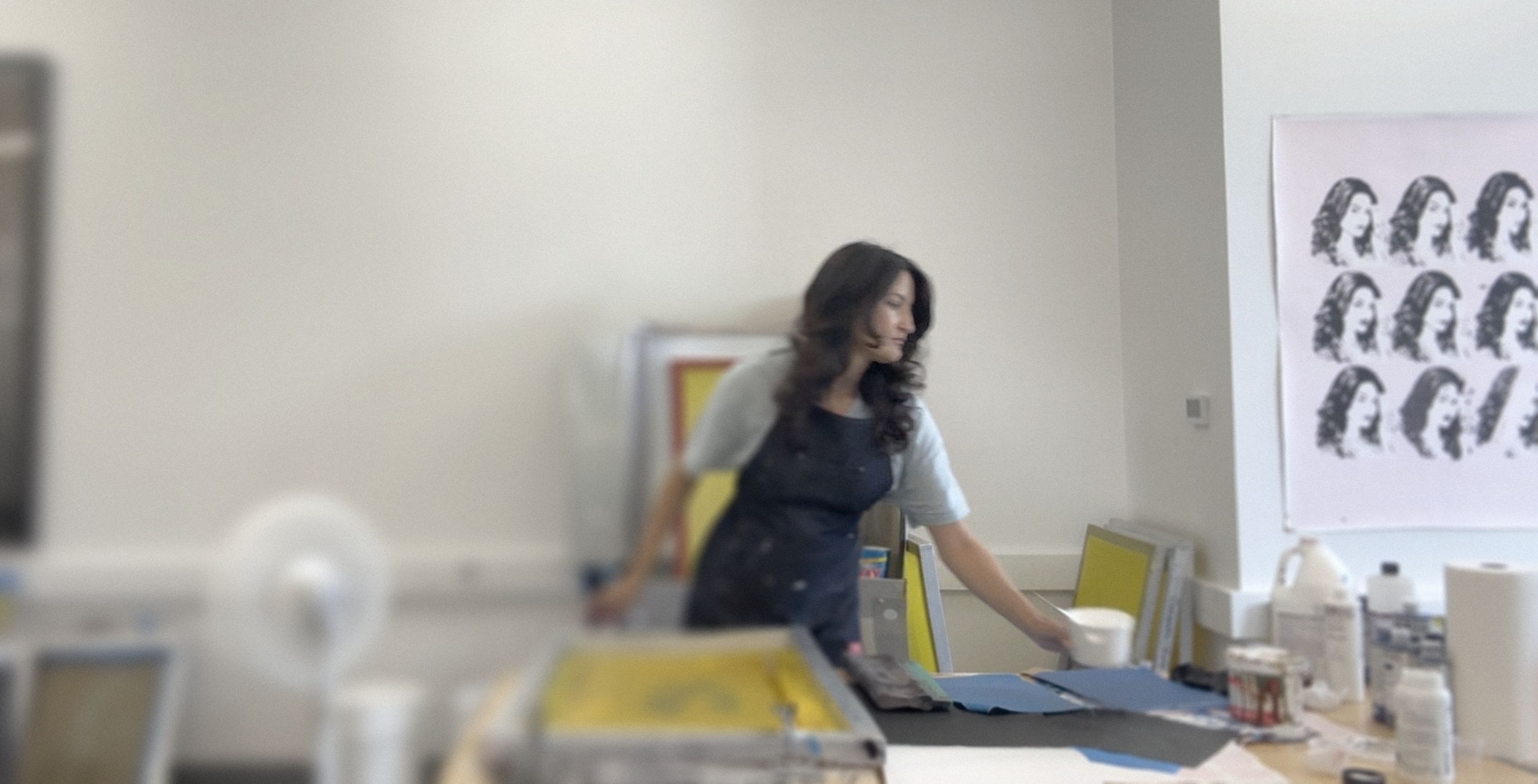 Cassandra Zampini in her art studio