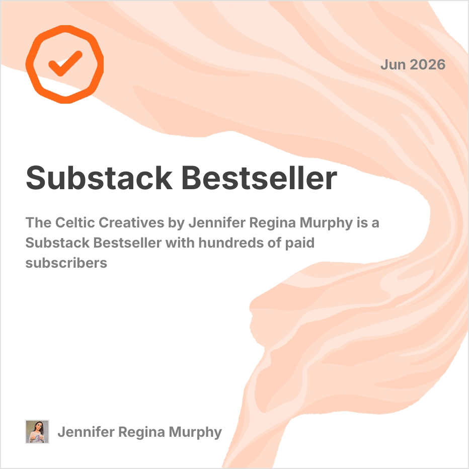Book cover titled 'Substack Bestseller' by Jennifer Regina Murphy with a peach-colored abstract background and a small photo of the author.