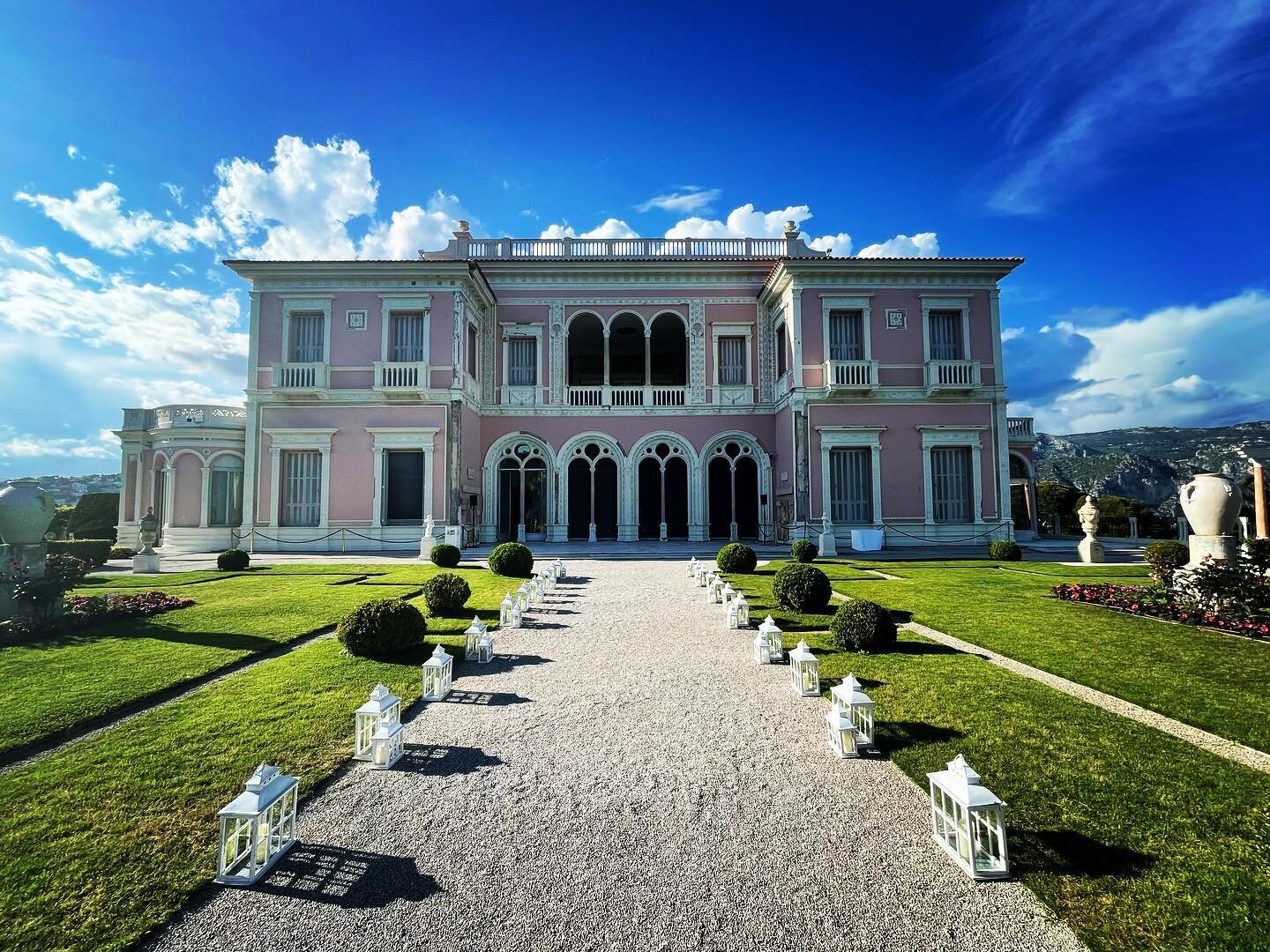Today we are at the stunning @villaephrussi for John&rsquo;s 70th Birthday! Great to be working with @rivieraorganisation for the first time.  Villa Ephrussi de Rothschild is one of the most beautiful Renaissance-style palaces on the C&ocirc;te d'Azu