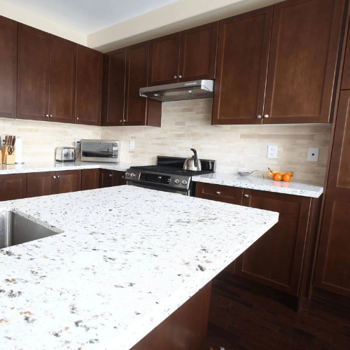 The kitchens were designed to the highest standard with quartz countertops and tile backsplash.