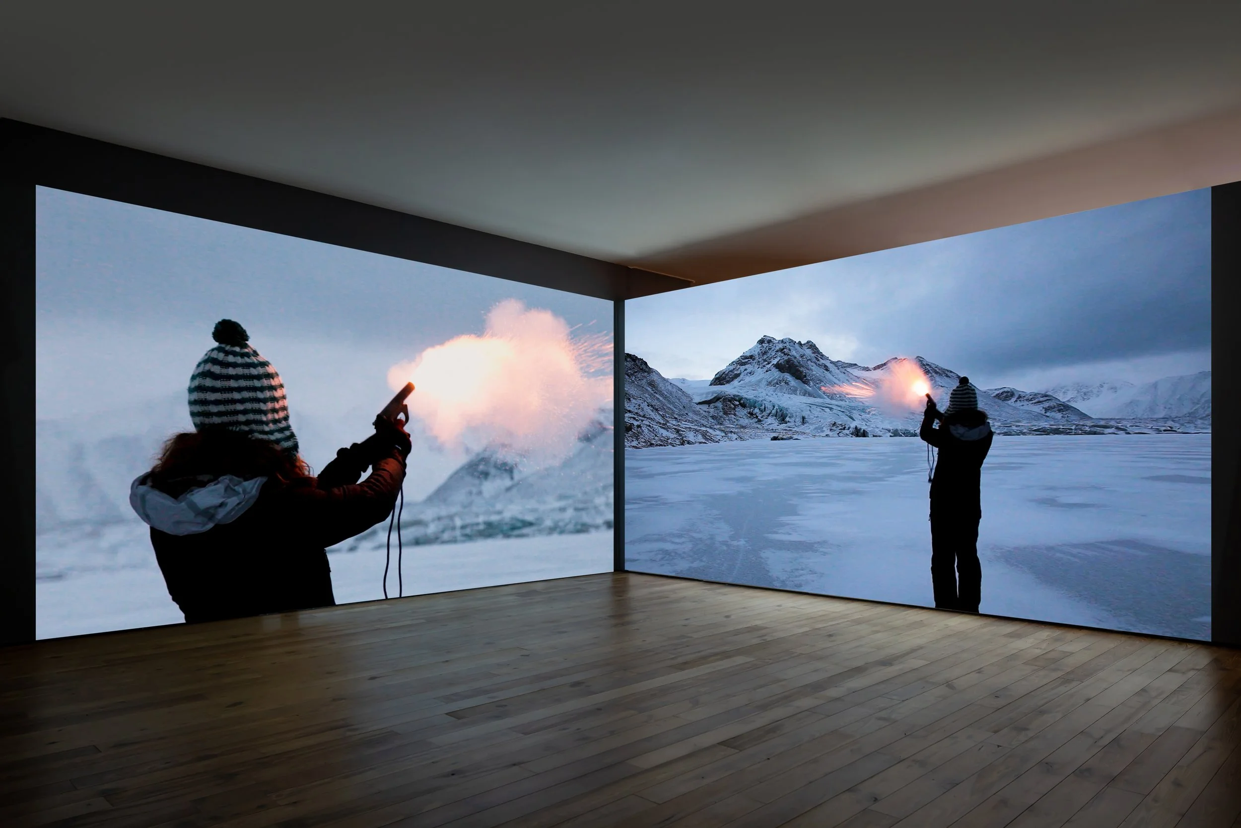 "Somewhere Beyond Nowhere," 2013 (two-channel video installation)