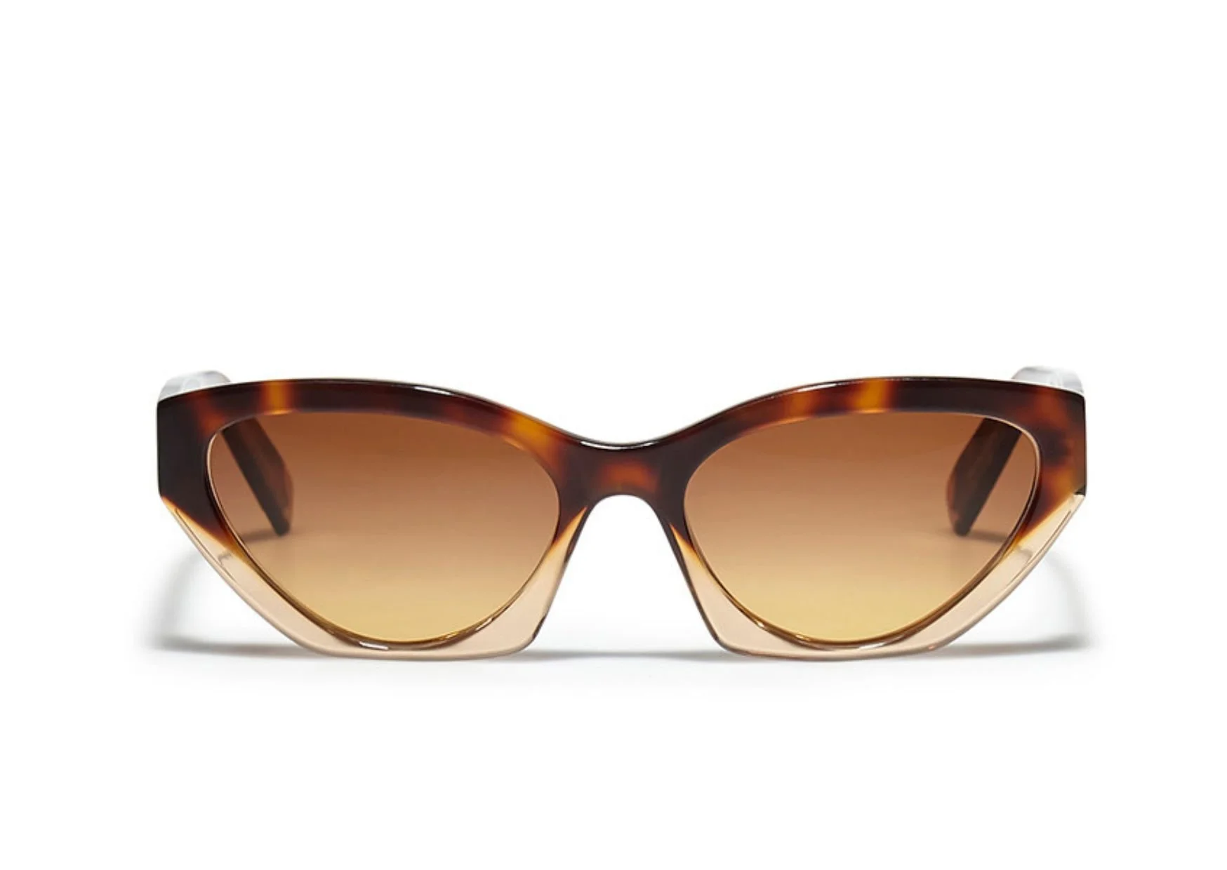 Sunglasses-cat-eye-bicolored-brown