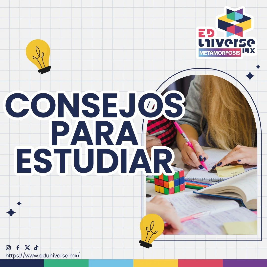 📚✨ &iexcl;Consejos para Estudiar y Lograr el &Eacute;xito! ✨📚

En EDuniverseMX, sabemos que estudiar puede ser un reto, &iexcl;pero con los consejos adecuados puedes hacer de cada sesi&oacute;n de estudio algo productivo y efectivo! 💪📖
Desde c&oa
