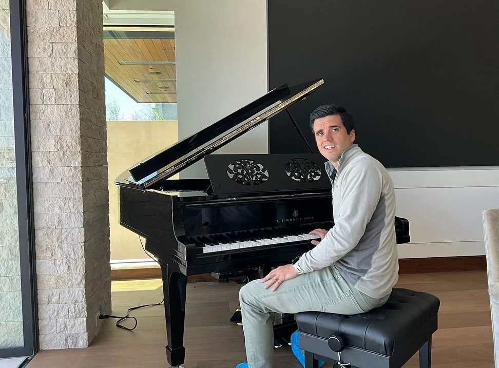 Here is a moment with Damien as he works with the audio for the piano and A/V. Thank you, my dear friend, for your time with us, and for your professionalism. You will always hold a place in our hearts! God bless your family as they continue your leg