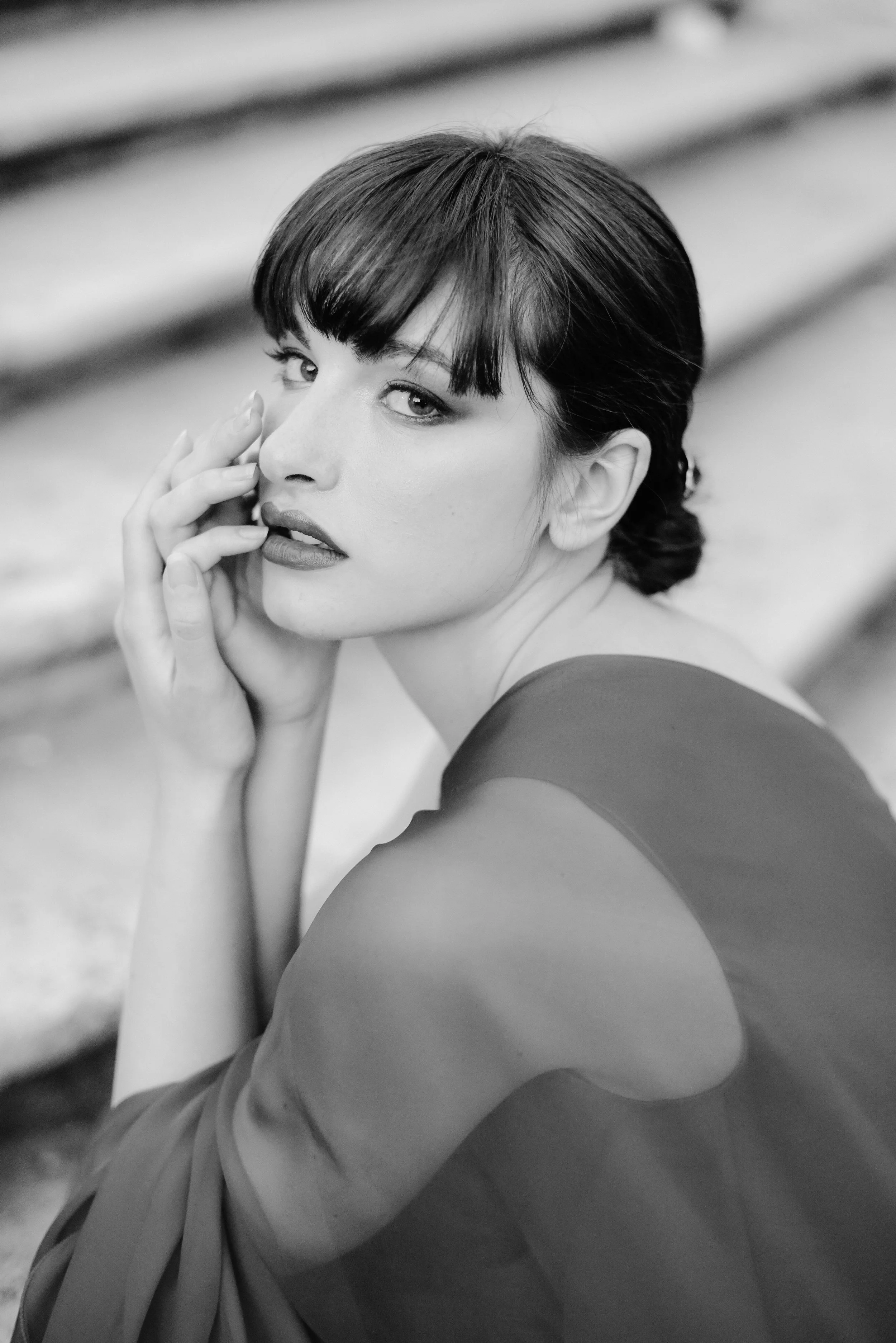 High-fashion bridal lookbook photoshoot in Italy, creative direction and photography by Letizia Maccarini.