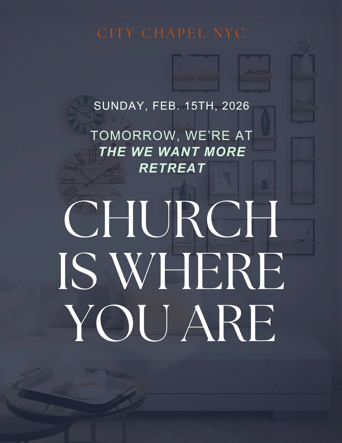 This week, we&rsquo;re at the We Want More retreat, so church is wherever you are. We will not be having in-person service tomorrow. 

Take a listen to last week&rsquo;s full sermon instead (link in bio). We&rsquo;re praying for you! Send us a messag