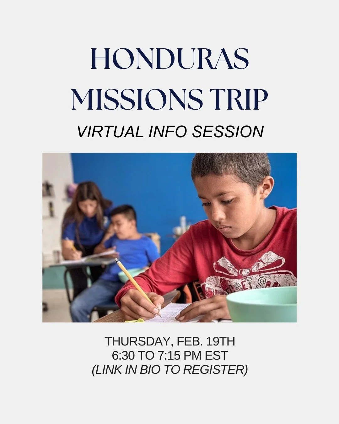 We&rsquo;re heading to San Pedro Sula with Bedford Community Church from July 12&ndash;18 to serve with @gracehonduras !

If you&rsquo;re interested or thinking about joining us, go to the link in our bio to register for our virtual information sessi