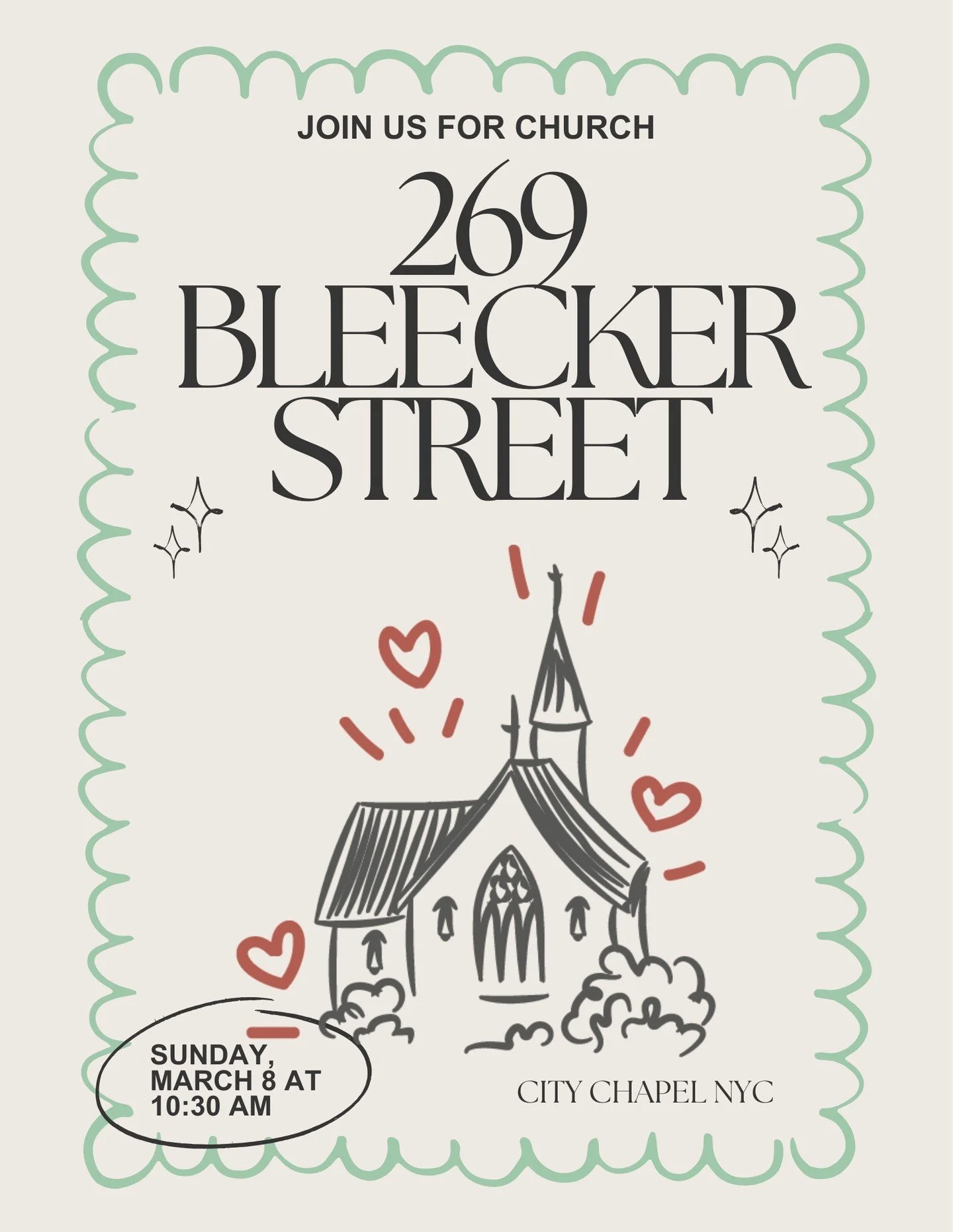 Tomorrow, we&rsquo;re back at 269 Bleecker St and we&rsquo;d love for you to join us!

Whether you&rsquo;ve been part of this community for years or you&rsquo;re just looking for a place to explore faith, there&rsquo;s a seat for you. Come worship wi