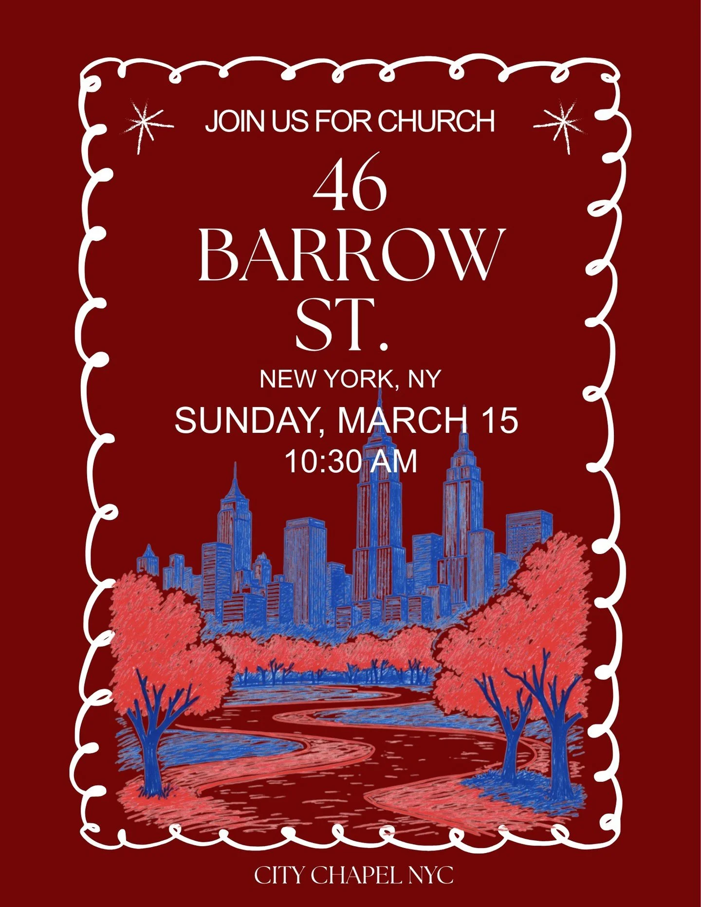 Tomorrow, we're meeting at 46 Barrow Street!

We'd love to have you with us as we gather to worship, connect, and grow together. You're welcome here! See you all soon ❤️.