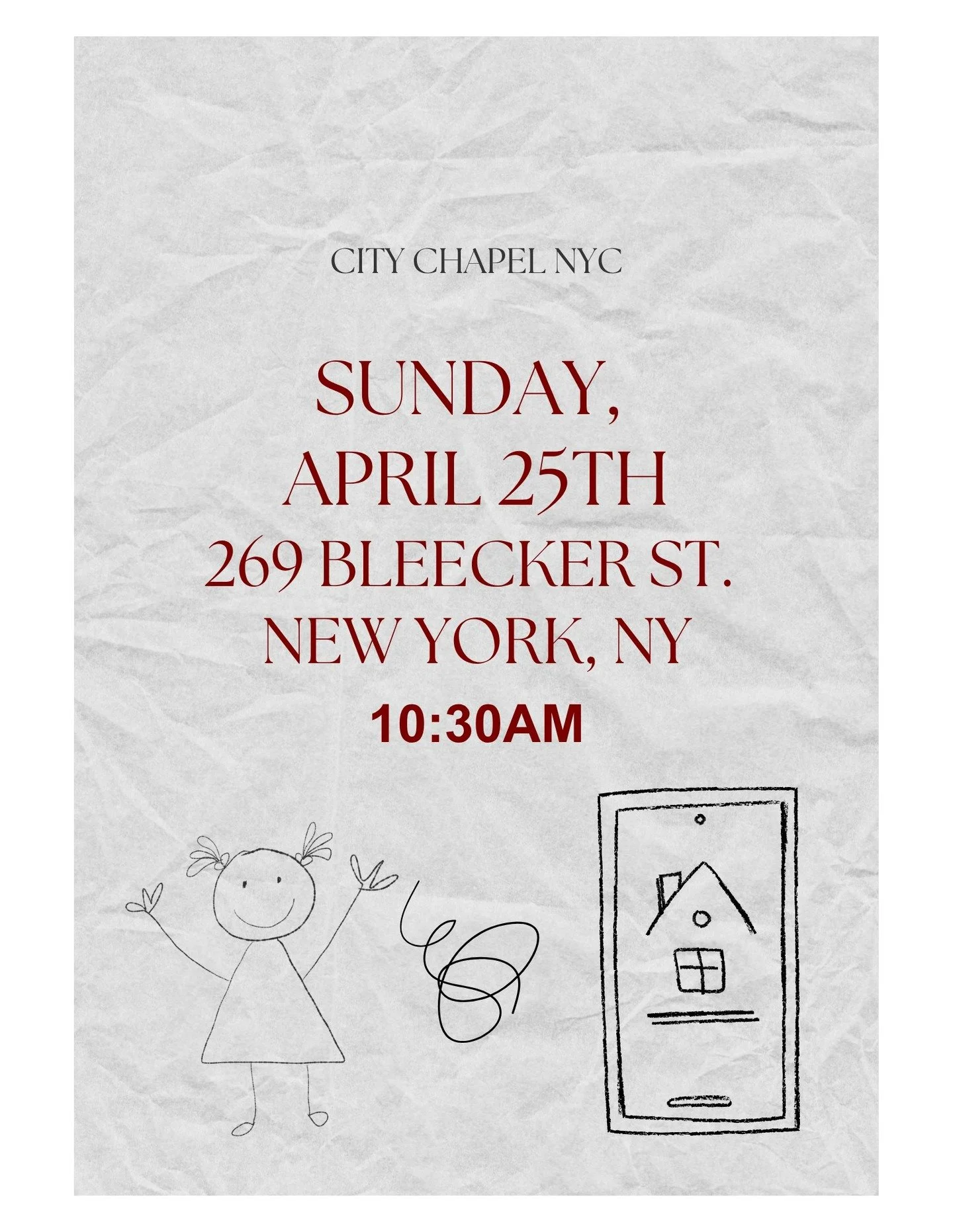 There's a seat saved for you 

☀️ Worship with us this Sunday, April 27th at 10:30AM. 269 Bleecker St, New York, NY. Come and see!