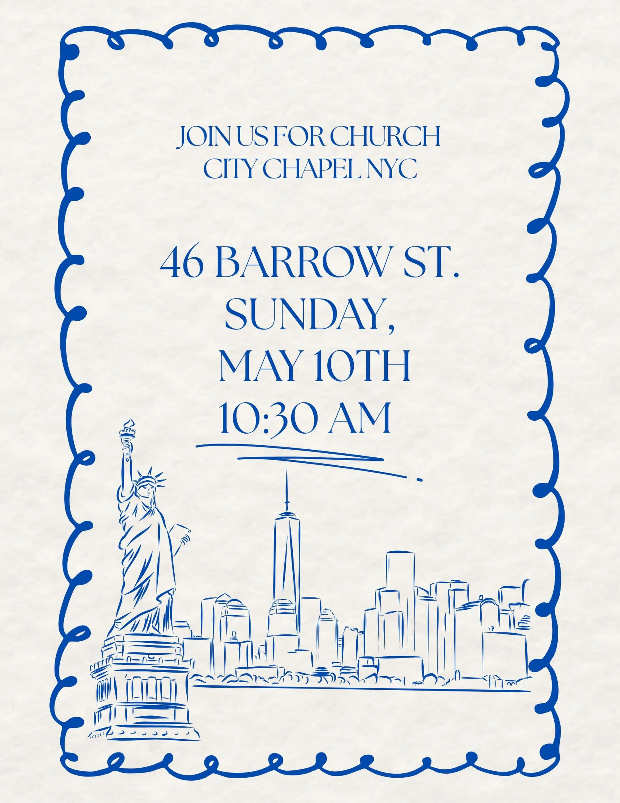 ☀️ We&rsquo;d love to see you on May 10th at 10:30AM at 46 Barrow Street. Come and worship with us!