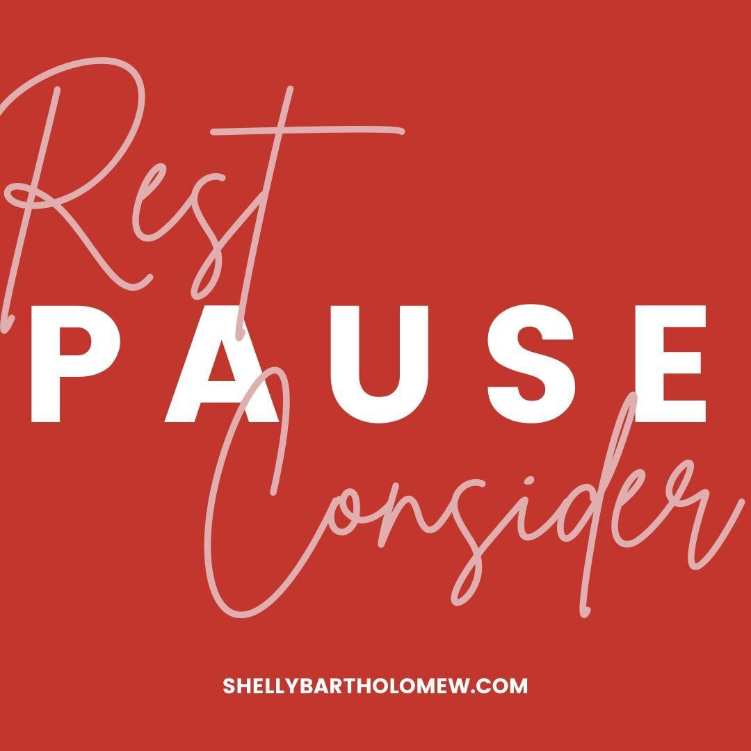 We need to be ready to move when God calls us, but we also need to understand the importance of practicing the art of pause and remember to listen and love before we start trying to fix or change.

Pause. And journey back to the center of your very b