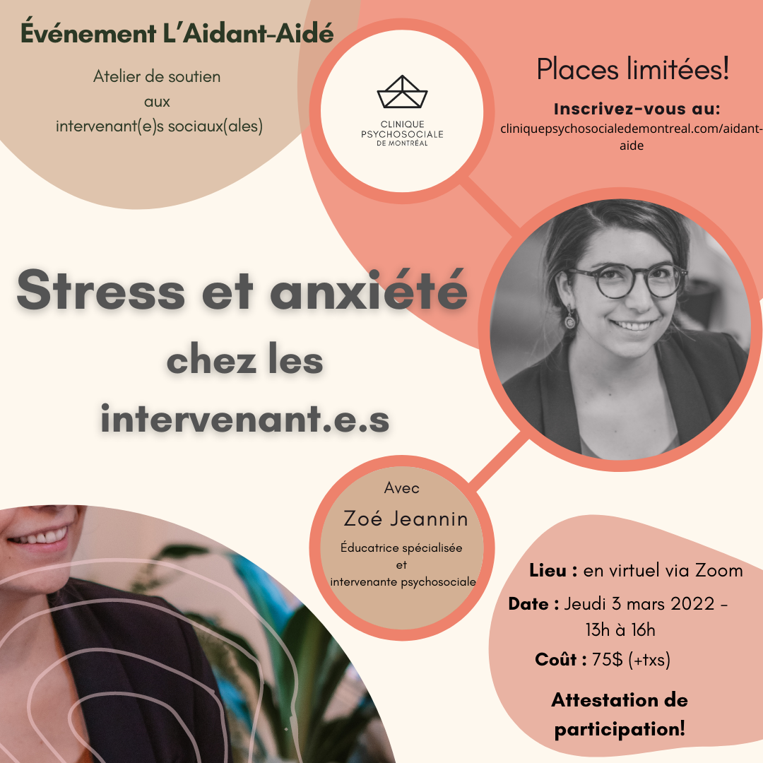 Stress et anxiété chez les intervenant.e.s
