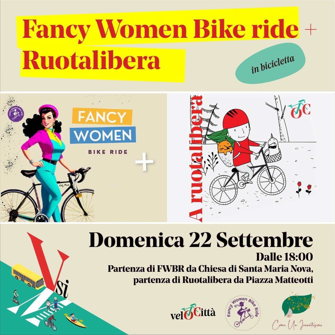 Vicenza Si Muove, la nostra proposta per la Settimana Europea della Mobilit&agrave;, si conclude oggi con la &ldquo;doppia pedalata&rdquo;: la Fancy Women Bike Ride combinata con A Ruotalibera, il nostro mensile giro in bicicletta in citt&agrave;. 

