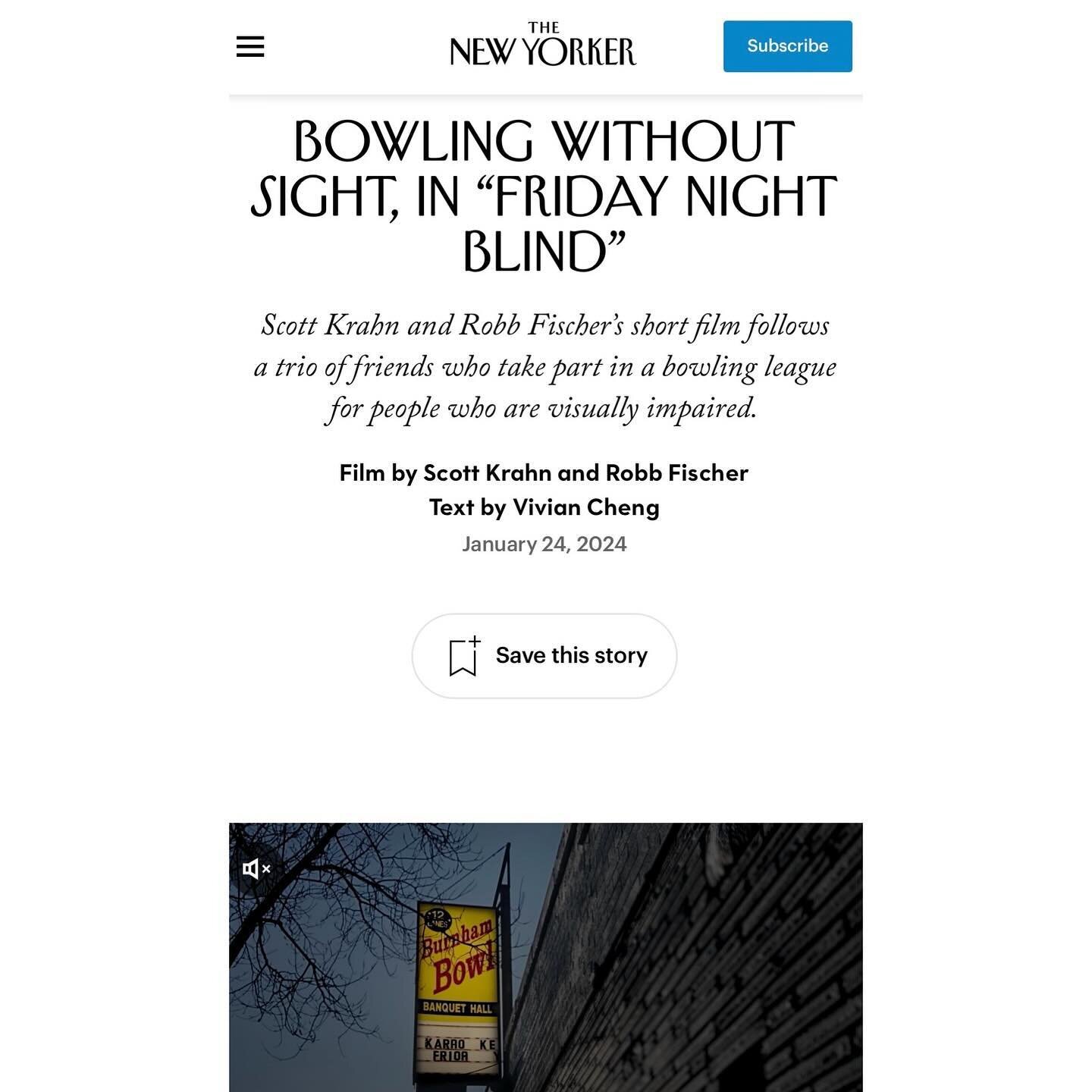 More love for Friday Night Blind! This time from @newyorkermag where you can read the review AND watch the short documentary in its entirety (link in bio). Super proud of Circle Director Robb Fischer and his co-director Scott Krahn on all the recogni