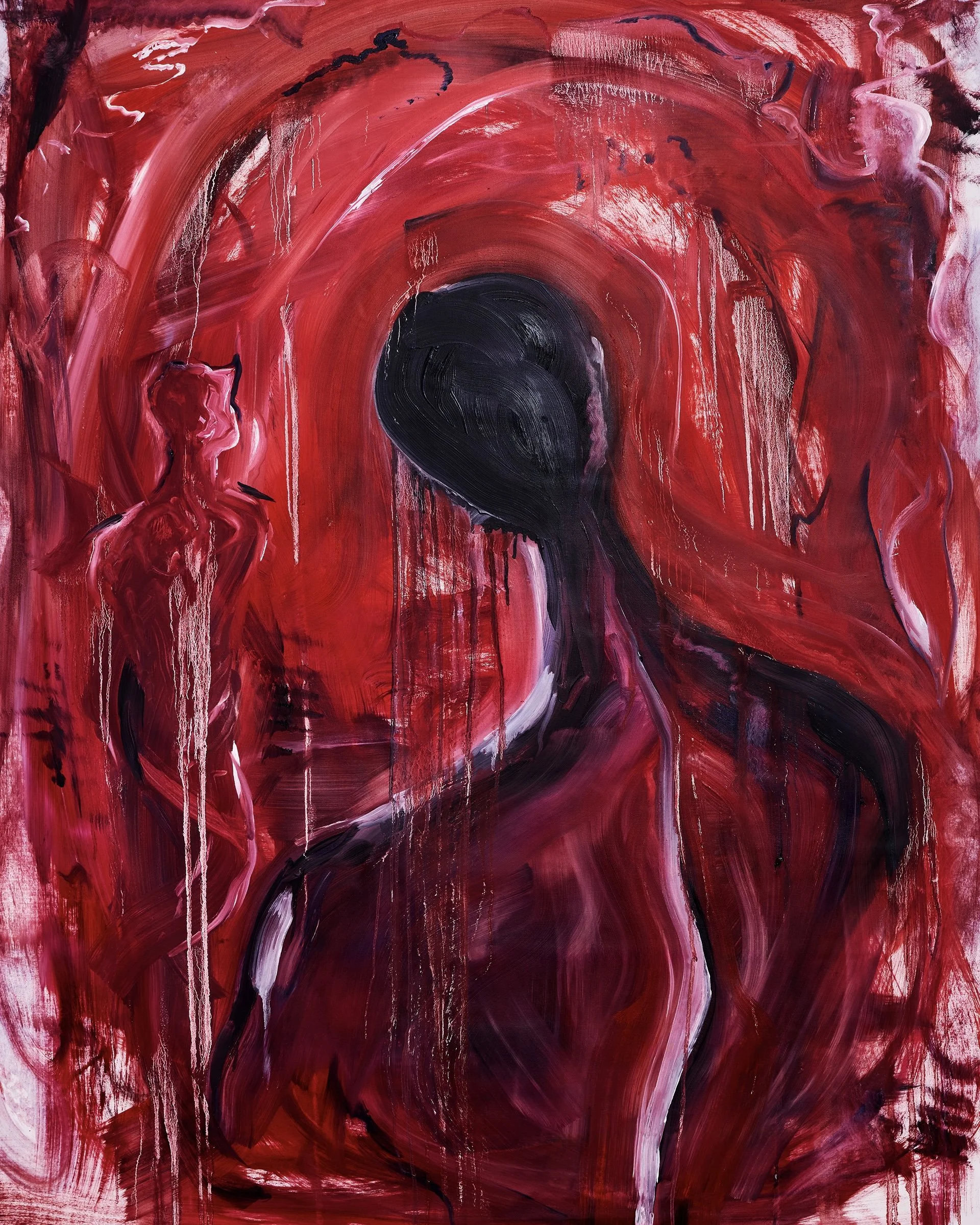 "Shadow Self II", Oil on Canvas, 4' x 5', July 2025