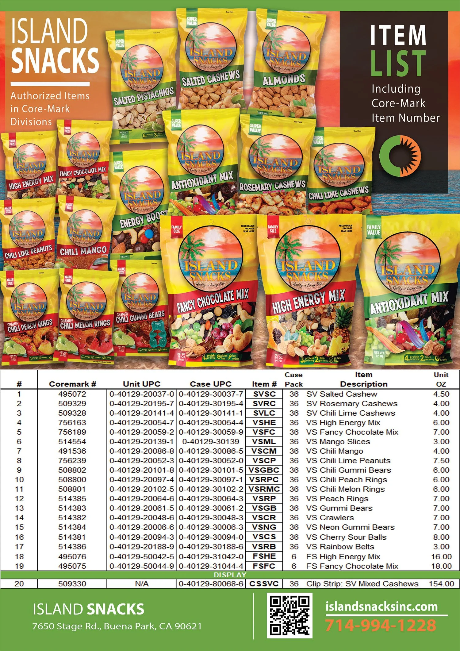 Core Mark Products — Island Snacks