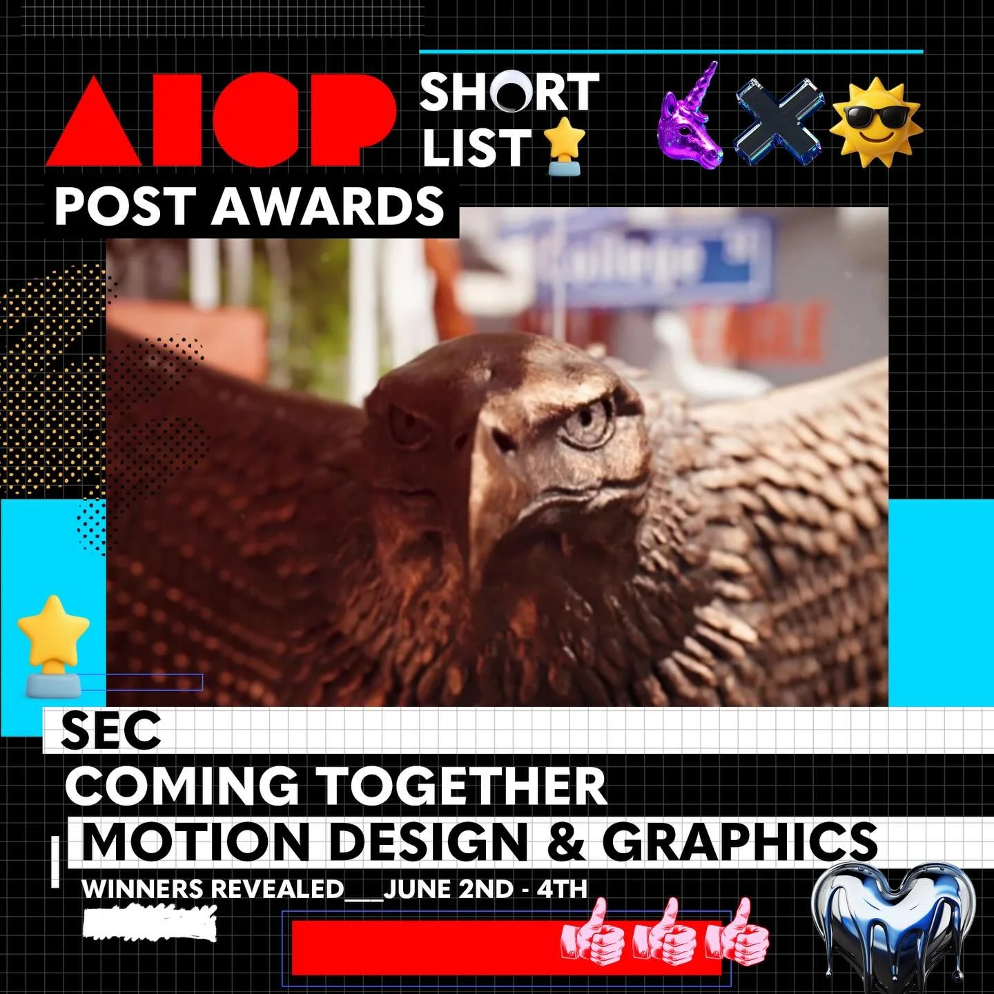 Shortlist season 👀

We&rsquo;re thrilled to share that @sec &ldquo;Coming Together&rdquo; (created in collaboration with TRG, Dallas) has been shortlisted for the AICP Awards in Motion Design &amp; Graphics.

Directed by @iamstatic, with audio mix b