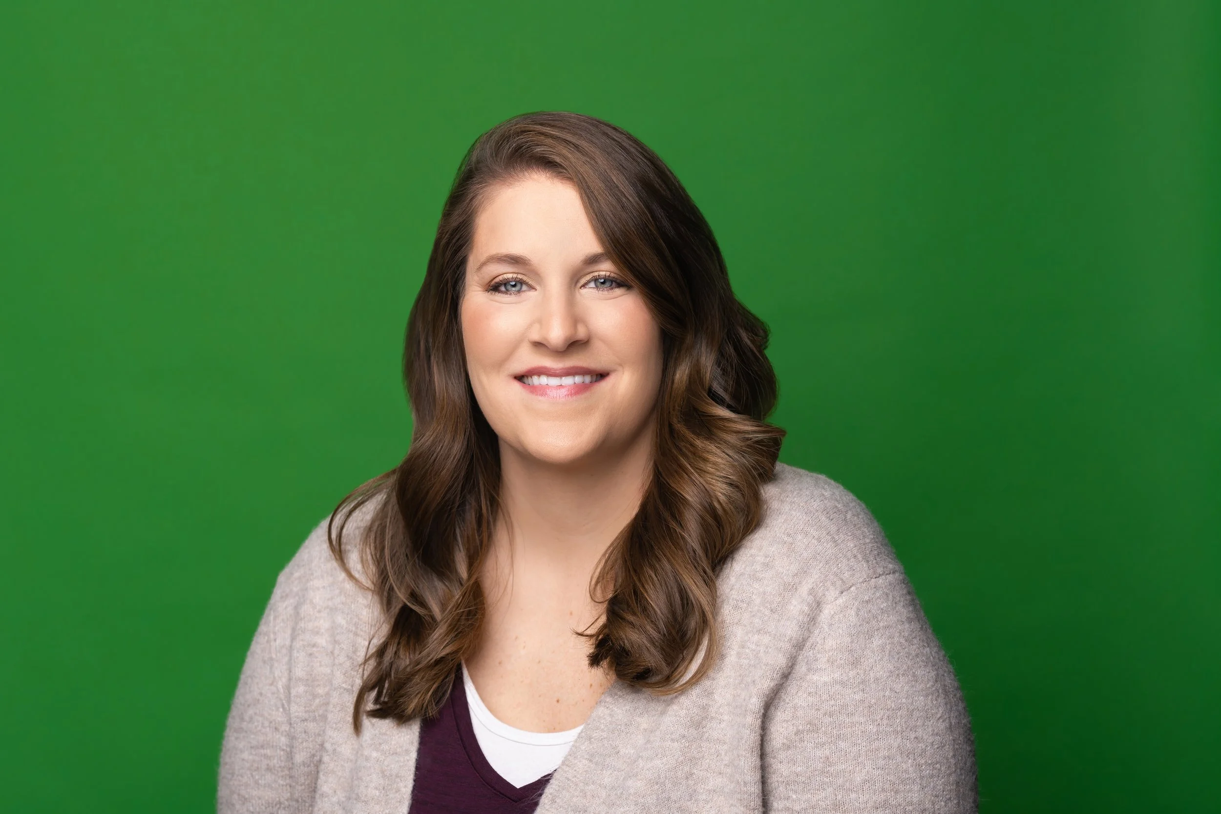 PHOTO TAKEN ON GREEN SCREEN OR COLOR OF CHOICE
