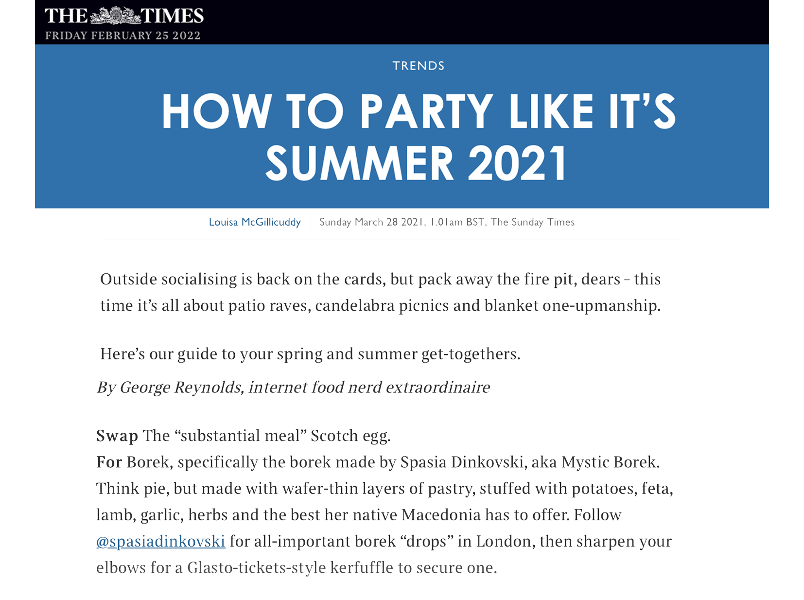 THE TIMES: MARCH 2021