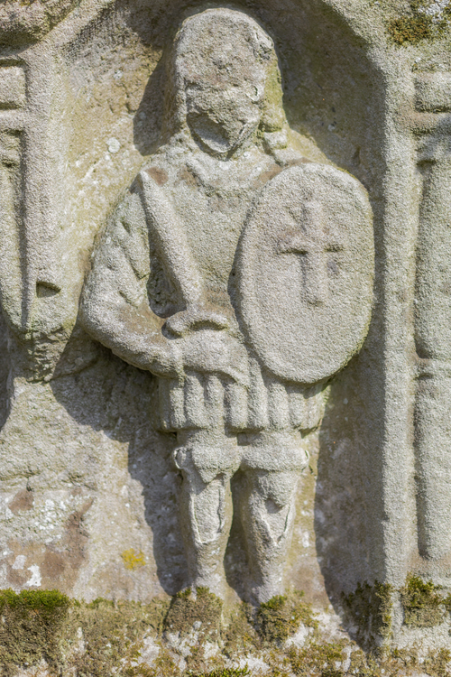 Engraving of a knight