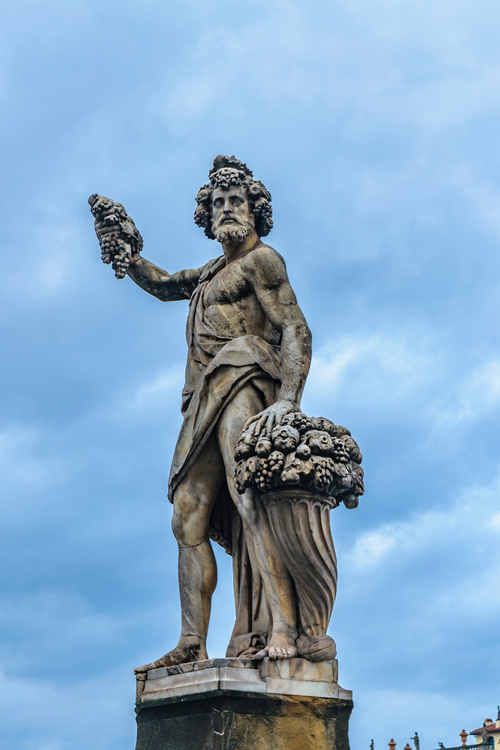 Antique statue of Bacchus