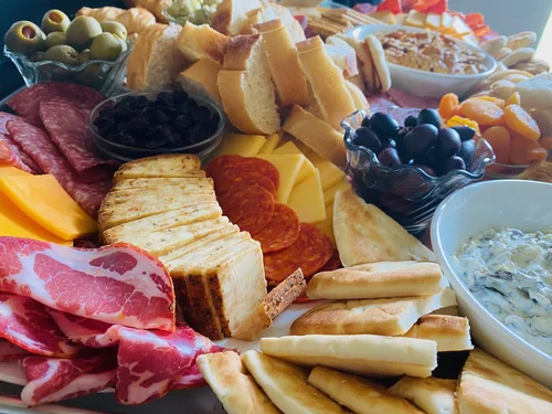 Cheese and meat tray
