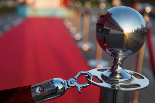 Red carpet and velvet rope