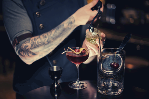 Prohibition style bartender