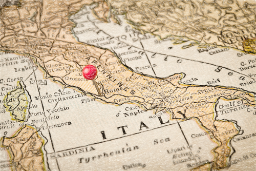 Historical map of Italy