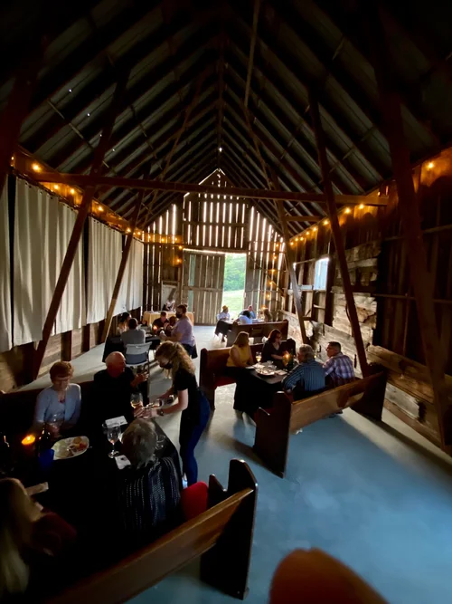 Diners at the barn