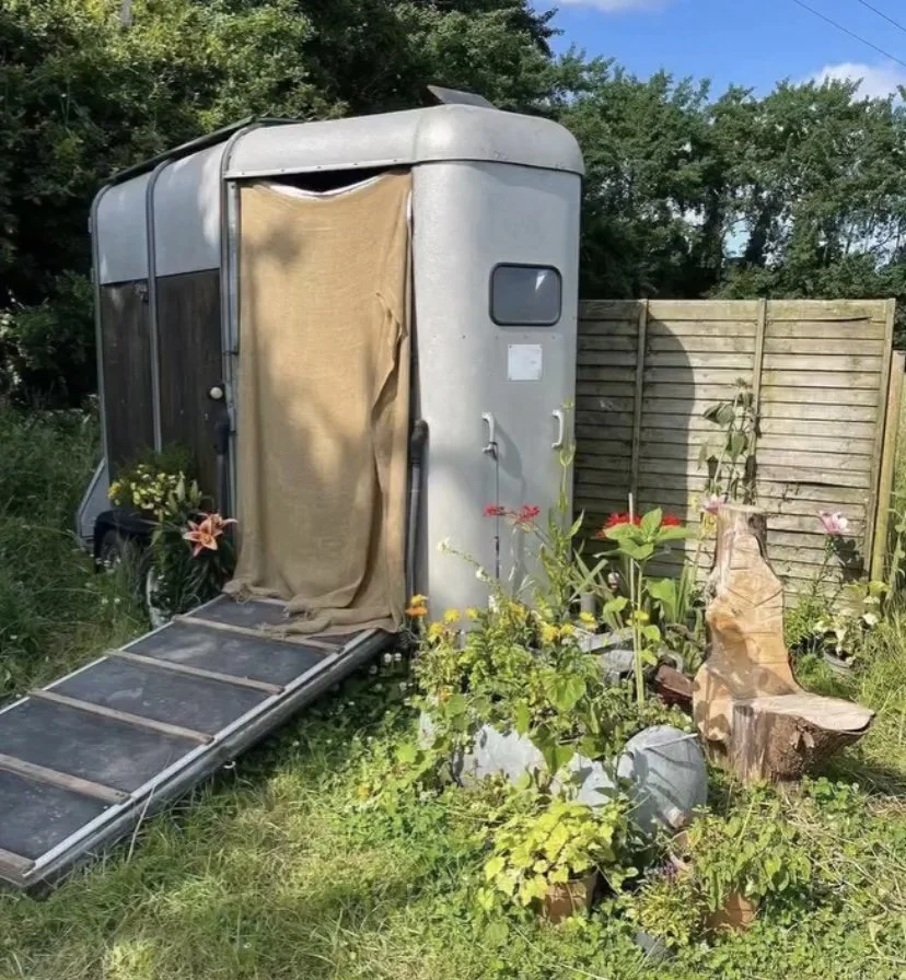 Bee therapy box in a field
