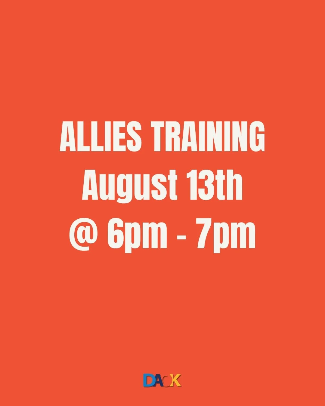 Oklahomies!

This is your friendly reminder that we host monthly Allies Training. 

We share updated Know Your Rights info &amp; the latest updates on policy changes impacting our local communities. 

This month, we&rsquo;ll be coming together virtua