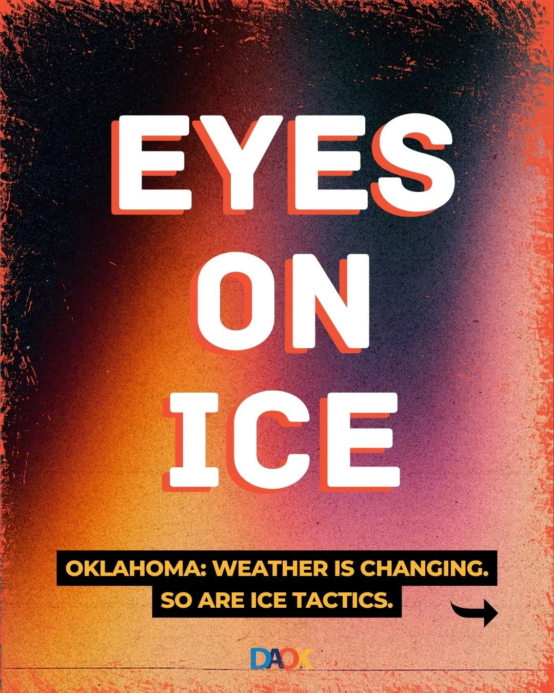 🚨 EYES ON ICE: As the weather changes, enforcement tactics may change too.

Oklahoma has seen an alarming expansion of local law-enforcement partnerships with ICE. 

This year alone, nearly 5,000 people have been arrested. That&rsquo;s nearly 5k emp