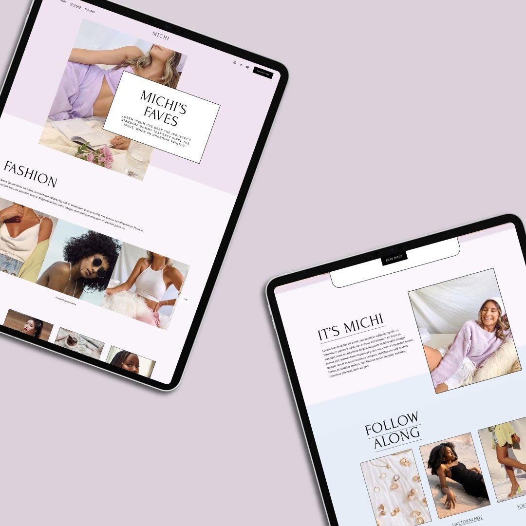 Still crushin' on our squarespace template kit MINNIE big time. This template is PERFECT for bloggers, influencers and affiliate marketers (easily connect Amazon or Liketoknow.it affiliate links!) 💁🏼&zwj;♀️ View the full live demo via the link in o