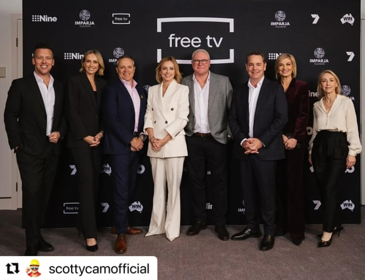 #Repost @scottycamofficial x @channel9 #Celebratefreetoair 📺 🌟
・・・
Hanging with some heavy hitters down in Canberra, letting the pollies know that free tv is important to all Australians.