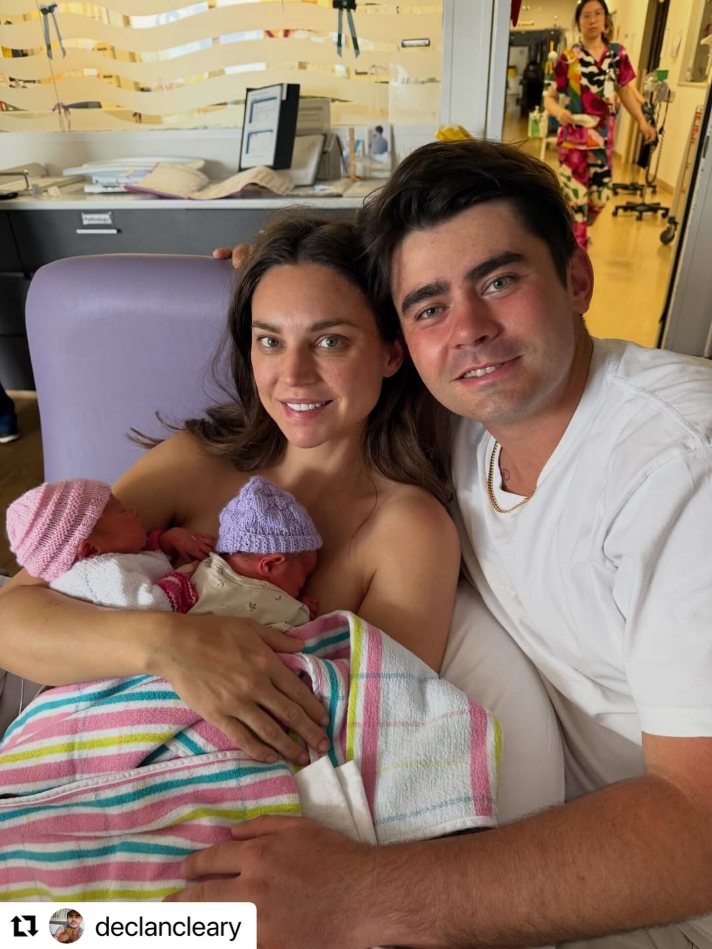 Congratulations to @sarahtodd and @declancleary on the wonderful news of their twin girls, Claudia and Charlotte. We are so thrilled for you both 🩷🩷🩷🩷
