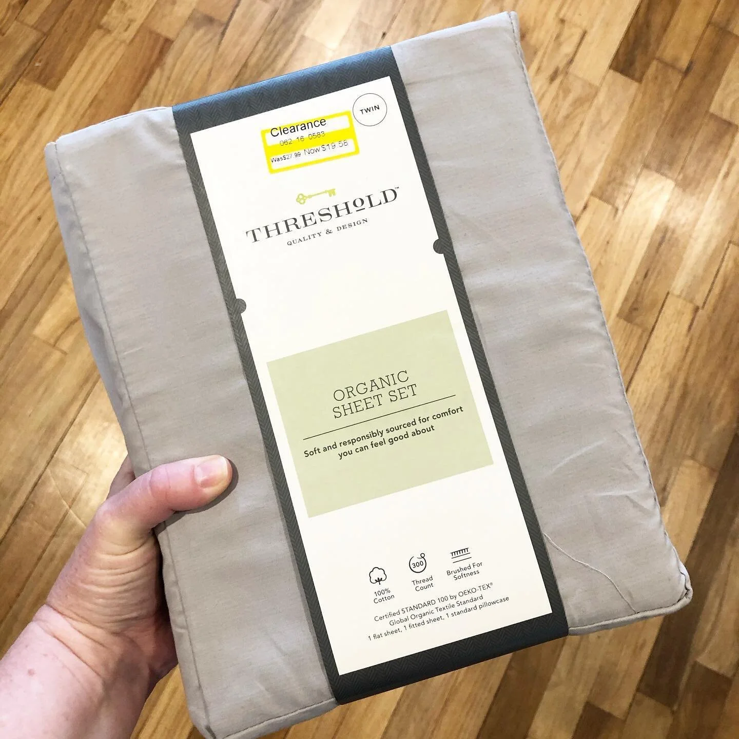 Newsflash! @target has some of their GOTS Certified Threshold organic cotton sheets on clearance. This twin set was $27.99 now $19.58.
.
GOTS Certified is the standard you want. There are more options that are only OEKO-TEX standard but that rating i