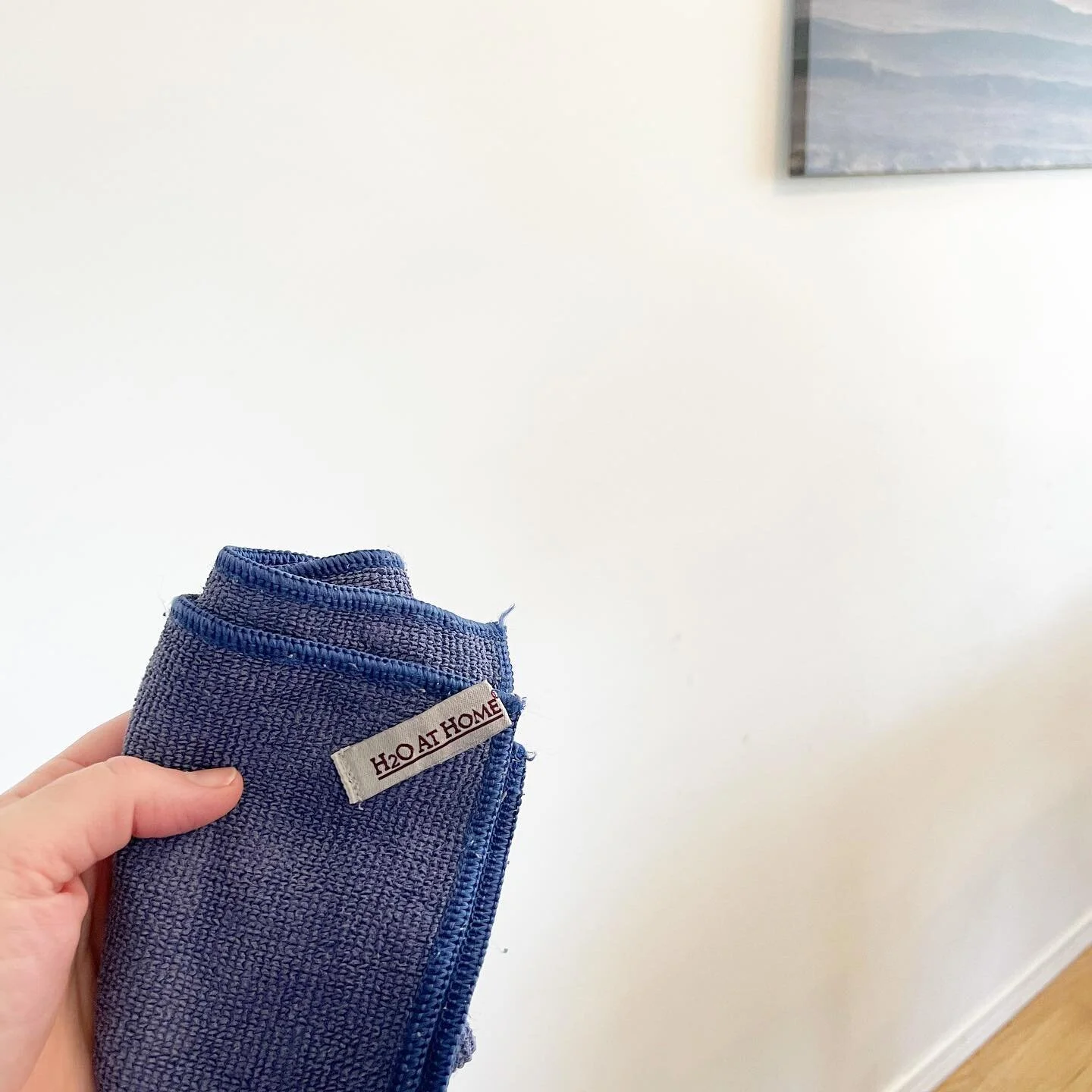 Cleaning dining nook flat paint walls that have been inflicted by six years of three kids eating by them = challenging. I tried a bunch of methods today and finally thought to try my &ldquo;H2O at Home&rdquo; all purpose cloth. It was magic. No clean