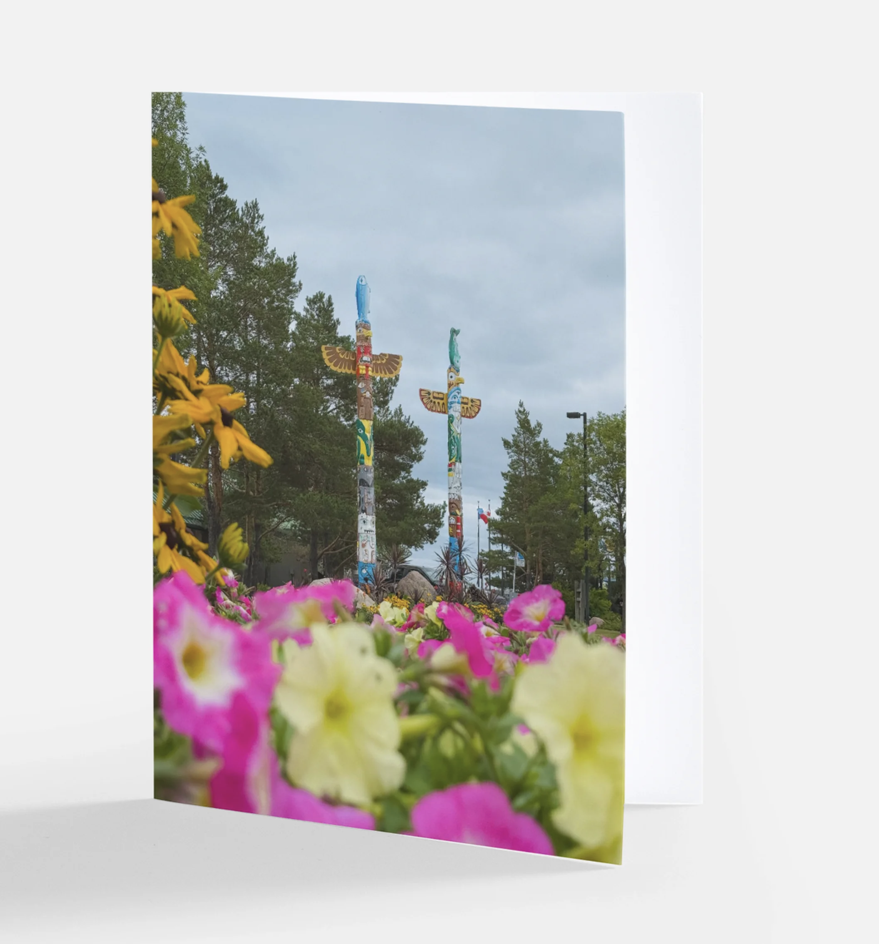 Totem Poles Greeting Card