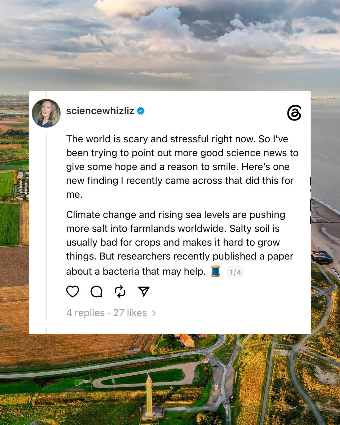 We all could use some science glimmers in these times. Here one that caught my eye recently. You can read more about it, and four others, in my newsletter from this week. Link in bio!