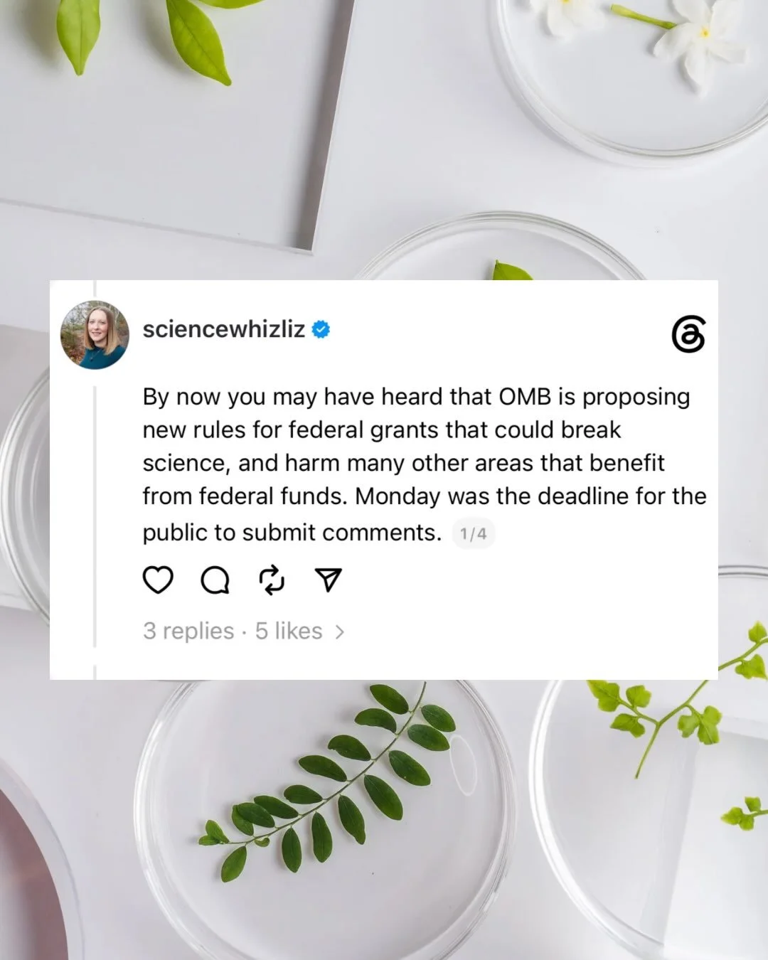 By now you may have heard that OMB is proposing new rules for federal grants that could break science, and harm many other areas that benefit from federal funds. Monday was the deadline for the public to submit comments.￼

According to the federal we