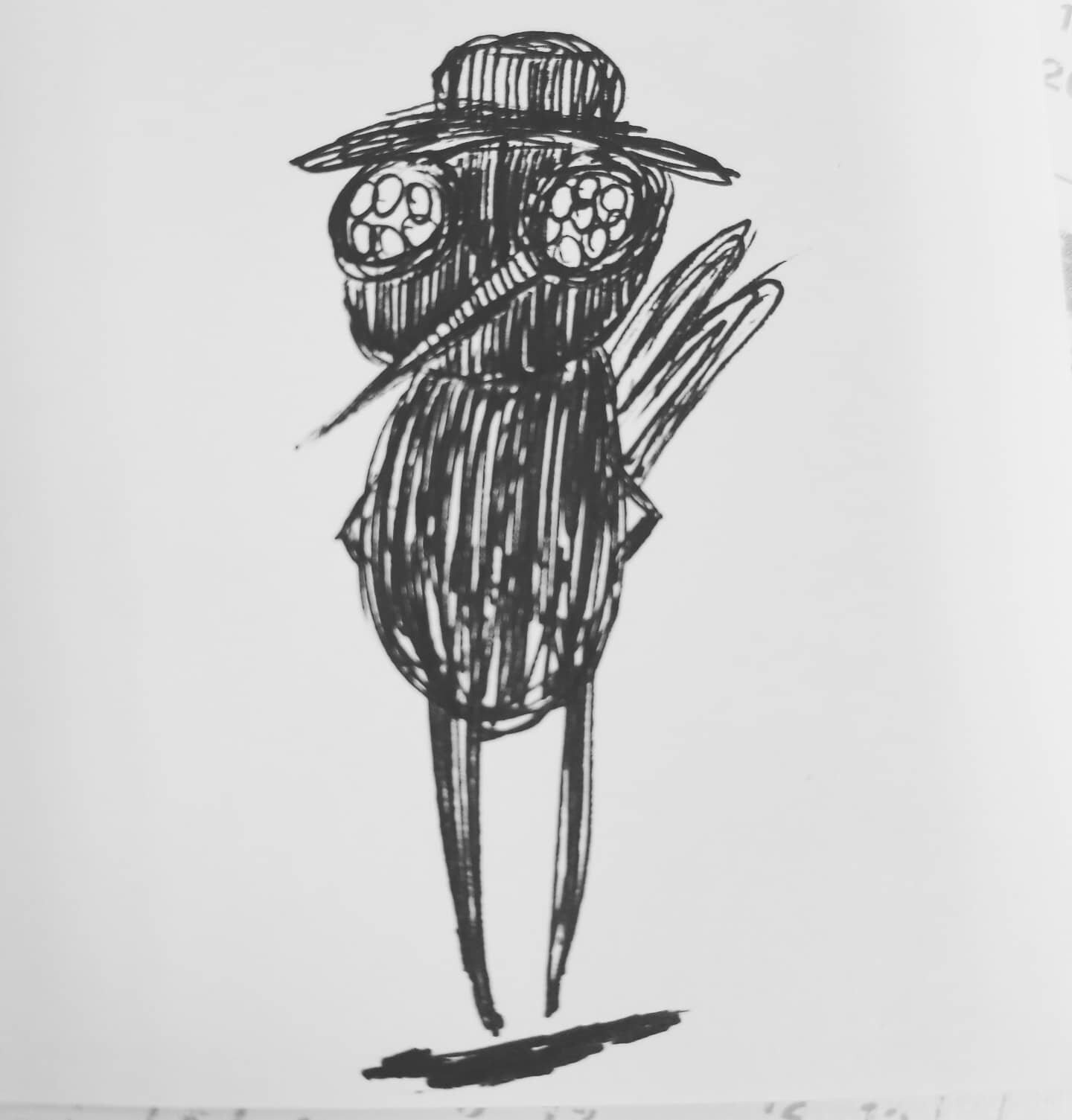 Work #doodles #doodle #doodling #draw #drawing #pen #ink #sketch #scratchpaper #sketching #bw #bwart #blackandwhite #bug #mosquito #illustration #monochrome #justforfun #quickdraw #quickdrawing