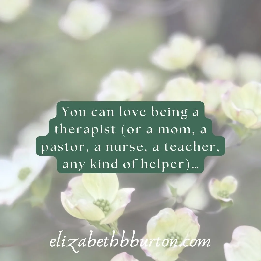 Let me know if this resonates with you! Being any kind of helper or caregiver is such good work, and it can be so hard all at the same time.🫶

Consider sharing with a therapist or other care-giving friend!!!💕💕