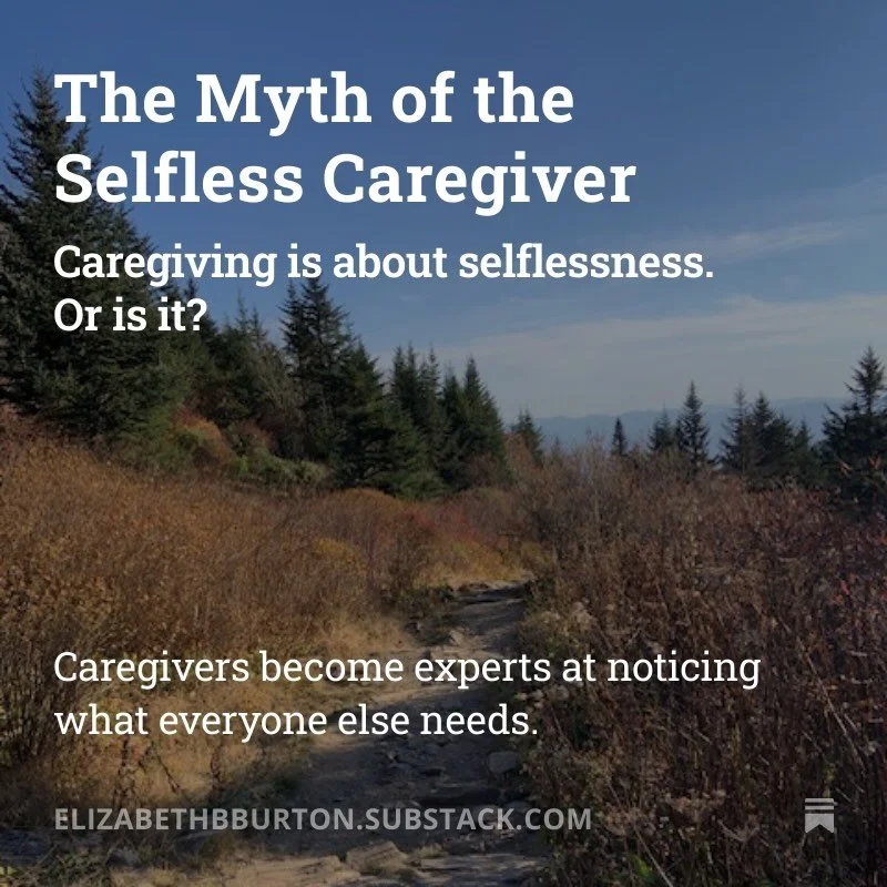 Caregivers become experts at noticing what everyone else needs. Somewhere along the way, many stop noticing themselves.

A reflection for anyone navigating the long road of caregiving&mdash;learning that caring for yourself is not caring less for som
