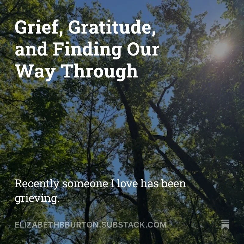 Grief asks us to slow down. To make room for naming and mourning what has been lost. To remember that sadness is not something we need to rush past or fix.

And perhaps, alongside grief, there can also be gratitude&mdash;for what was, for the love th